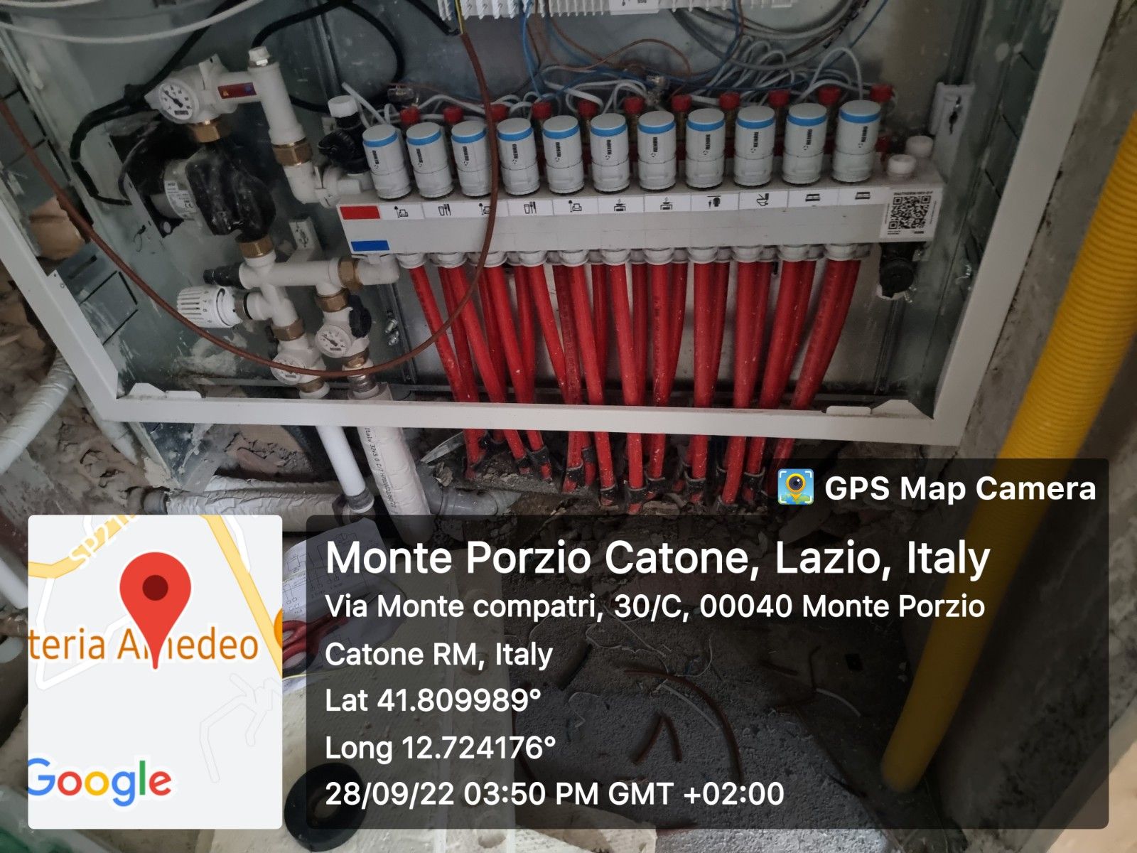 Impianto Misto (Radiante a Pavimento + Alta Temperatura) - Monte Porzio Catone RM realizzato da STUDIO TECNICO ING. D'ALESSIO,  a 